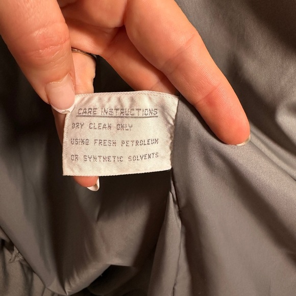 Fleet Street vintage winter down coat ruched long puffer L gray - Picture 12 of 15